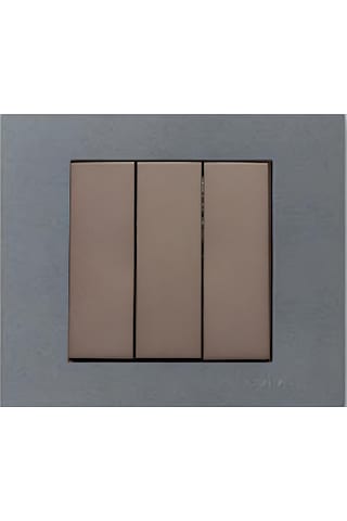 Ovivo Grano Metalik Üçlü Anahtar Mocha + Füme Çerçeve Ovivo Grano Metalik Üçlü Anahtar Mocha + Füme Çerçeve