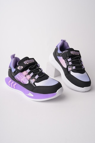 Muggo Zuzu Cırtlı Ve Bağcıklı Günlük Çocuk Sneaker Spor Ayakkabı Lila