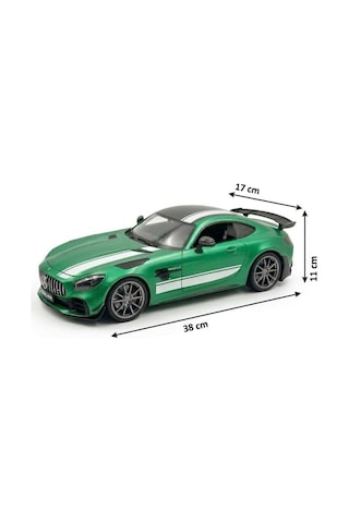 Uzaktan Kumandalı Işıklı Şarjlı 2.4ghz Mercedes-benz Amg Gt R Pro 1:12 Ölçekli Dev Oyuncak Araba Yeşil