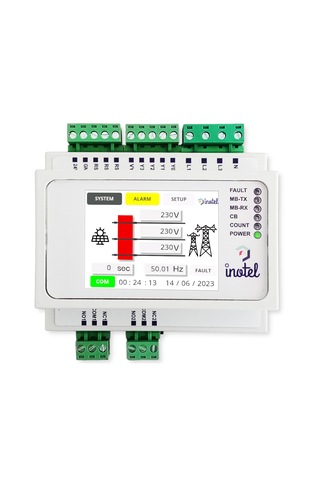 İnotel GMR100 Şebeke İzleme Rölesi RS485 MODBUS Dokunmatik