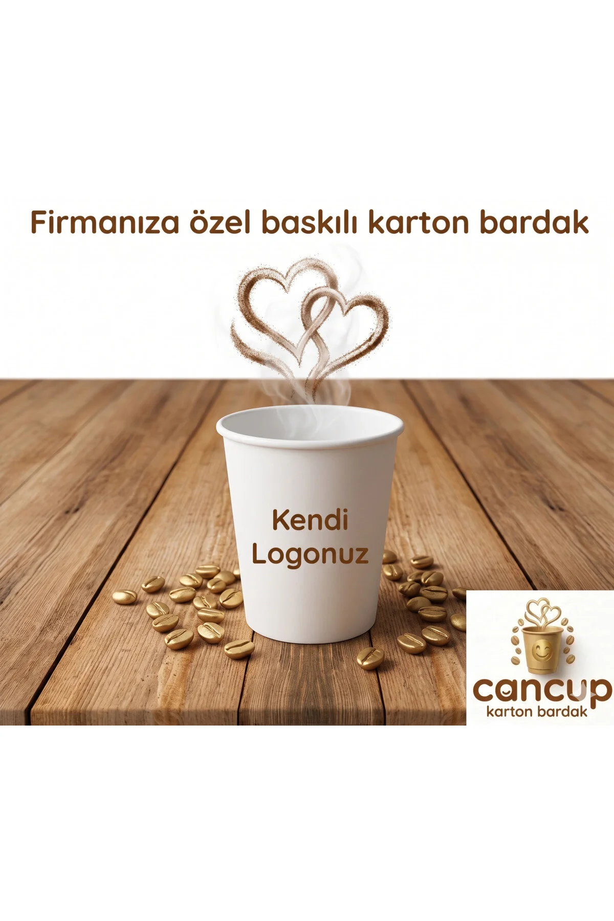 500 Adet 7 Oz Karton Bardak "iyi Ki Doğdun" Baskılı Tek Kullanımlık Sıcak & Soğuk Uyumlu 100 Adet