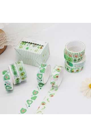 4pcs/kutu 15mm X 2m Avokado Kız Washi Bant El Hesap Malzemesi Random Delivery , Size:1 Boxes Diğer