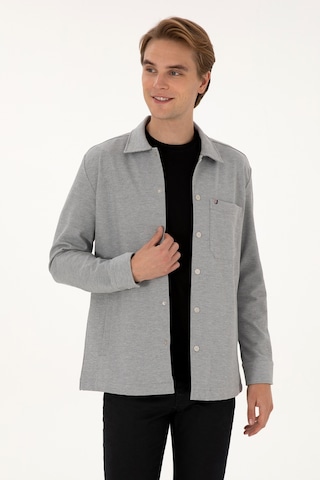 U.S. Polo Assn. Erkek Gri Örme Gömlek 50308470-vr024