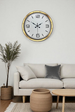 Gold Lüks 40 Cm Metal Modern Duvar Saati Diğer