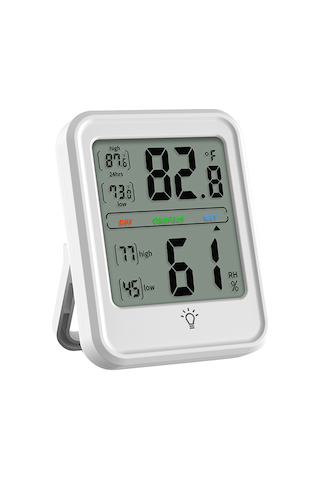 Youtek Beyaz Dijital Sicaklık Nem Ölçer, Lcd Ekranlı, Yüksek Hassasiyetli, Masaüstü/duvar Montajlı, Hava Durumu Gösterici, Pil Hariç