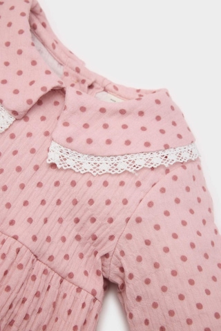 DeFacto Kız Bebek Yenidoğan 2'li Takım Müslin Geniş Yaka Uzun Kollu Tulum Külotlu Çorap E2384A525SPPR345