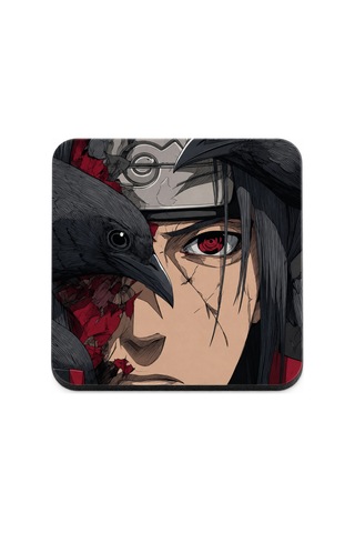 Anime Severlere Özel Naruto Itachi Desenli Hediye Seti Itachi Termos, Itachi Kupa, Itachi Bardak Altlığı