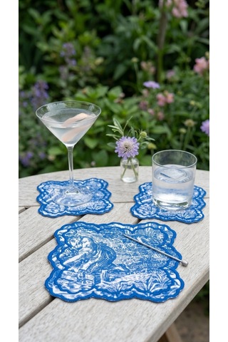 Toile Azure Kokteyl Peçetesi