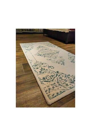Adrasan 3178a Turkuaz-beyaz Halı Çok Renkli