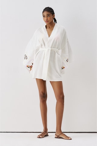 Sagaza Studio Ss6185 Desenli Kimono Sarı