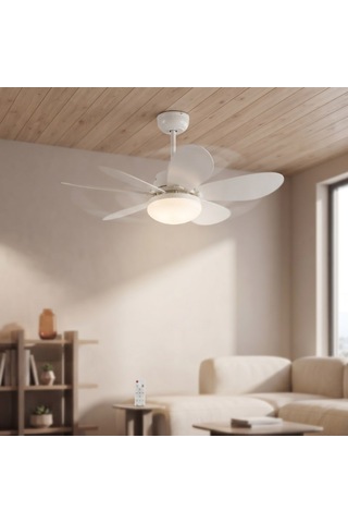 Led Tavan Vantilatörü - Avize - 52 Cm Yatak Odası Aydınlatma Akıllı Lamba Ev Aydınlatması Çok Renkli