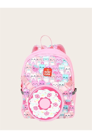 Supercute Two İn One Sırt Çantası - Pink Cat - Pembe