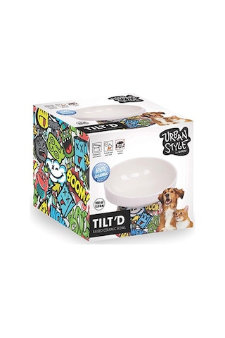 M-pets Urban Style Seramik Kedi Mama Ve Su Kabı Color Mix 350 Ml 14,5x14,5x11,5 Cm 244-51022.03