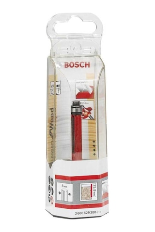 Bosch Expert Serisi Laminant İçin Çift Oluklu Sert Metal Altta Bilya Yataklı Freze Ucu 8 x 9.5 x 71.5 MM 2608629380