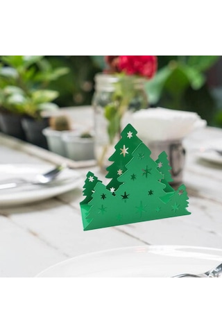 Homyl Mutfak Restoran Otel Için Yılbaşı Peçete Tutucu Yeşil