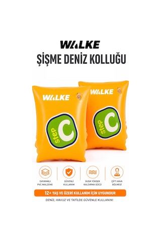 Walke Şişme Deniz Kolluğu Çocuk Yüzme Kolluğu 25x15 Çift Hava Bölmeli 12101