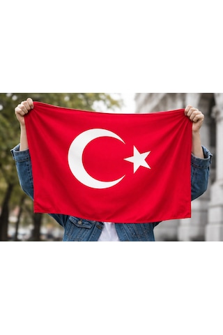30x45 Cm Asılabilir Türk Bayrağı Alpaka Kumaş, İç & Dış Mekan Kullanımına Uygun Tek Ebat
