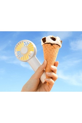 Yingfu Mini El Tipi Pil İle Çalışan Li-ion Pilli Vantilatör, 2 Adet Mor Renkli Modeli