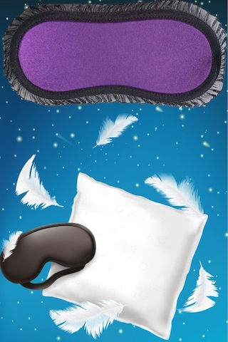 Pembecin Uyku Göz Bandı Maskesi Işık Önleyici Gözlük Maske Bant Eye Mask Mor