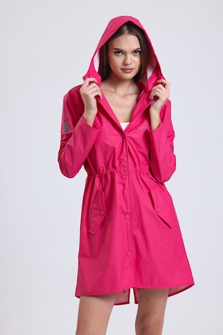 T Rain Pu Raincoat Xxl Beden Pembe Kadın Yağmurluk Pembe