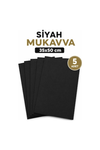 Siyah Renkli Mukavva 35x50 5 Adet Renkli Mukavva 5 Adet 1 Adet