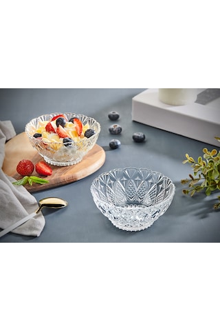 Glassco Kristalize 12'li Cam Kase Çerezlik Sunumluk 150 Cc Kase