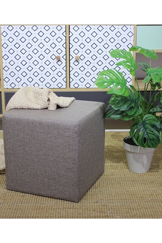 Favora Kare Puf - Kahverengi Kahverengi