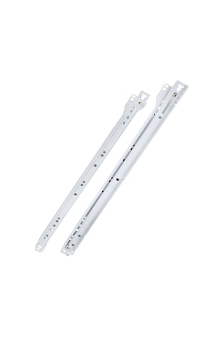 Beyaz Metal Çekmece Rayı Tekerlekli Mobilya Dolap Çekmece Rayı Beyaz 40cm 1 Takım Metal Çok Renkli