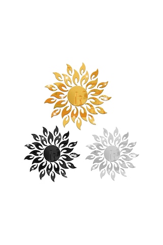 Springsun Gümüş Renkli 13'lü Plastik Ayna Duvar Sticker Seti - Hafif, Kolay Kurulum, Ev Dekorasyonu, Çerçevesiz Ayna贴片 Altın