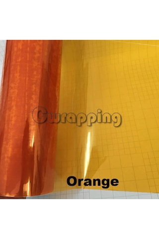 Turuncu- 40 Cm X 150 Cm-oto Araba Tonu Far Arka Lambası Sis Işık Vinil Duman Film Levhası Etiket Kapak Araba Şekillendi