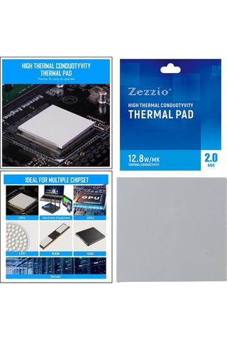 Suntek Gpu Cpu 2.0 Mm Için Silikon Termal Ped 120x120mm Isı