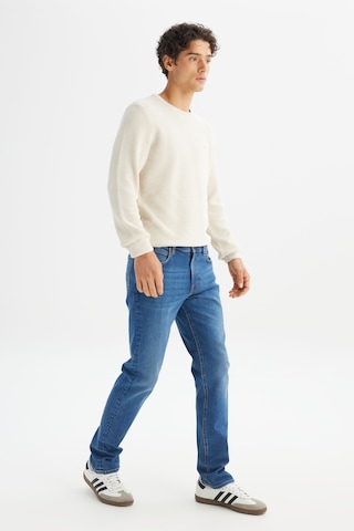 Lee Pamuklu Straight Fit Cepli Esnek Jean Denim Kot Pantolon Mavi