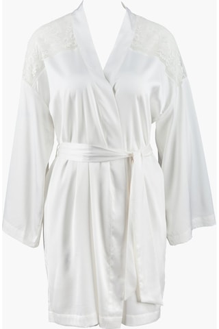 Aubade Midnight Whisper Kimono Zarif Seide Ve Dantel Detaylı Beyaz