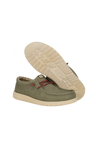 Oxford Klasik Erkek Hd.41873-337 Hey Dude Wally Waxed Canvas Olive Siyah