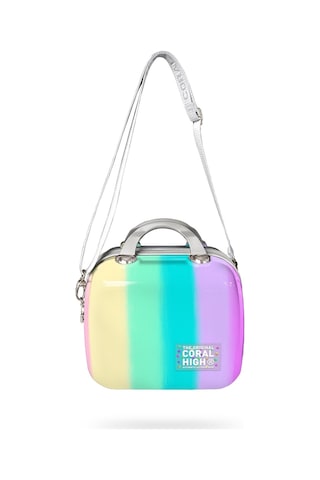 Coral High Renkli Çizgili Desenli Omuz Askılı Pc Makyaj Çantası 16897