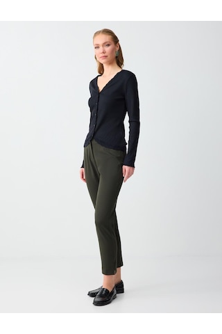 Jimmy Key Haki Yüksek Bel Normal Paça Örme Pantolon 6sw186515312