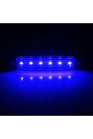 12 Volt Parmak Led Lamba - 10 Adet Mavi