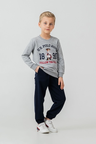 U.S. Polo Assn. Erkek Çocuk Baskılı Gri Uzun Kol Eşofman Takımı Us2632-c-v1 Us2632-c-v1