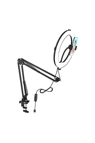 Metal Flexible Masaüstü Sıkıştırmalı Youtuber Ring Light Led Self