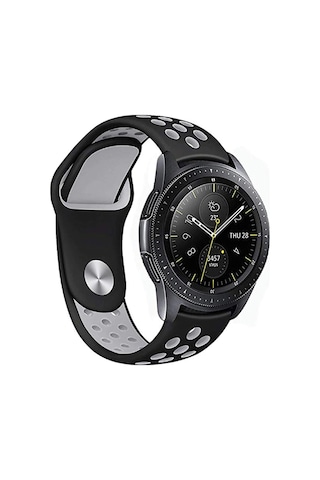 Galaxy Watch 42mm 20mm Krd-02 Uyumlu Kordon Lofy Siyah