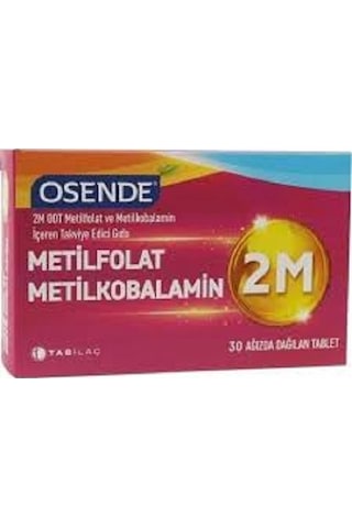 Osende 2M Metilfolat Metilkobalamin 30 Tablet