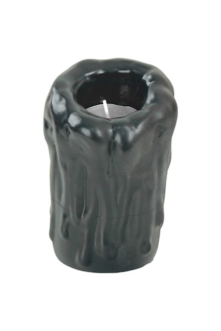 Mumluk Şamdan Tealight Mum Uyumlu Büyük Erimiş Mum Model - Siyah
