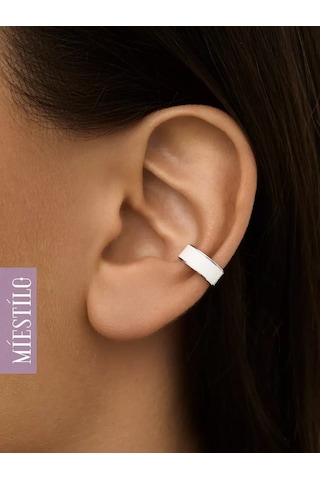 Miestilo 925 Ayar Gümüş Kafa Küpeler Tek Küpe, Deliksiz Küpeler. 241994104 beyaz