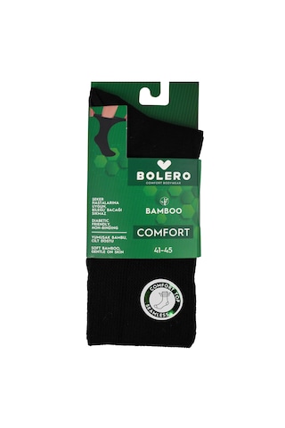 Bolero B27 Unisex Bambu Diyabetik Şeker Çorabı Siyah