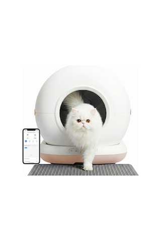 Haustier Cb001 Akıllı Otomatik Kedi Tuvaleti, App İle Kontrol, 75lt İç Hazne, 7lt Çöp Haznesi