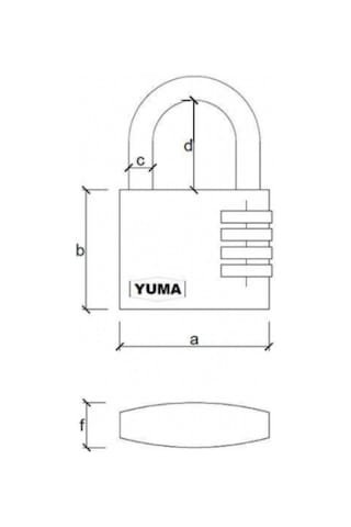 Yuma Enka707 4 Basamaklı Şifreli Pirinç Asma Kilit 50 MM