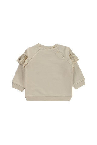 Civil Baby Fırfırlı Basic 6-18 Ay Sweatshirt - Bej Taş Rengi