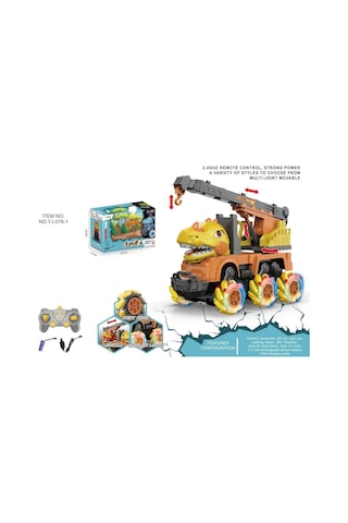 Yj-078-1 Uzaktan Kumandalı Full Fonksiyon 2.4g Dinozor Kamyon Vinç -vardem