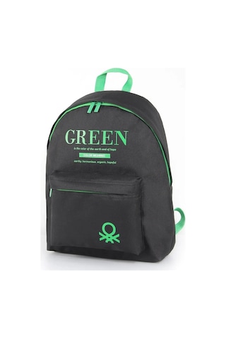 "green" Okul Sırt Çantası Siyah / 03805 Renkli