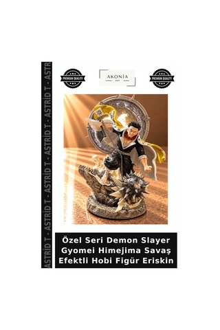 Özel Seri Demon Slayer Gyomei Himejima Savaş Efektli Hobi Figür Eriskin